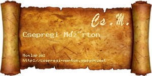 Csepregi Márton névjegykártya