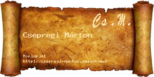 Csepregi Márton névjegykártya