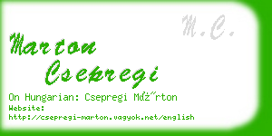 marton csepregi business card